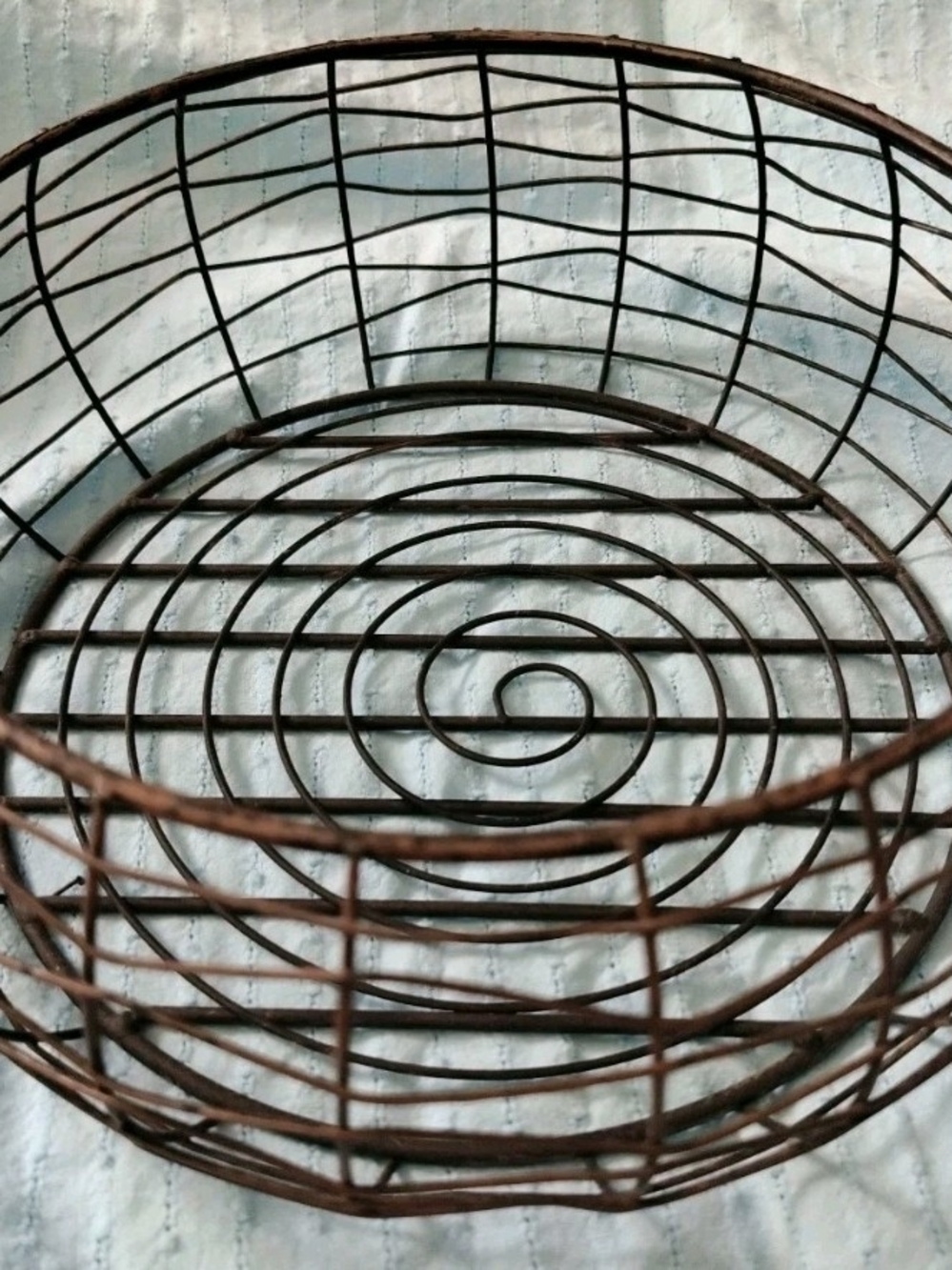 Rustic Brown Wire Basket - Home Accents